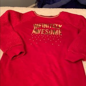 Red sweatshirt dress